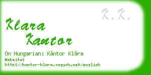 klara kantor business card